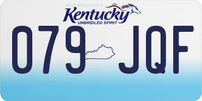 KY license plate 079JQF