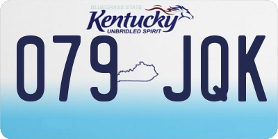 KY license plate 079JQK