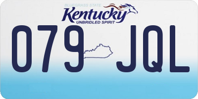KY license plate 079JQL
