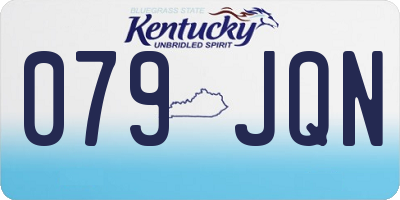 KY license plate 079JQN