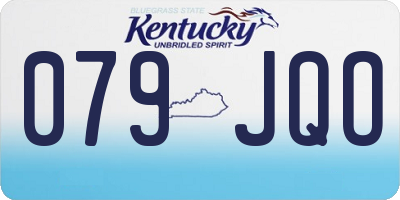KY license plate 079JQO
