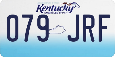 KY license plate 079JRF