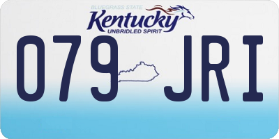 KY license plate 079JRI