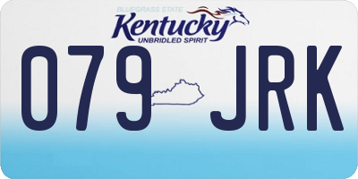 KY license plate 079JRK