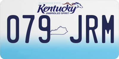 KY license plate 079JRM