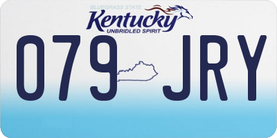 KY license plate 079JRY