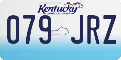 KY license plate 079JRZ