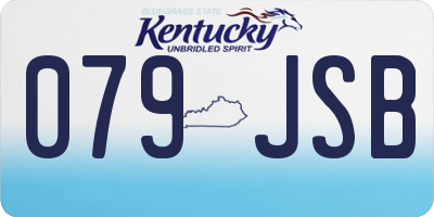 KY license plate 079JSB