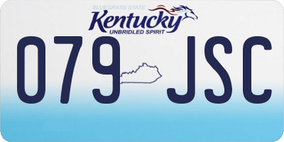 KY license plate 079JSC