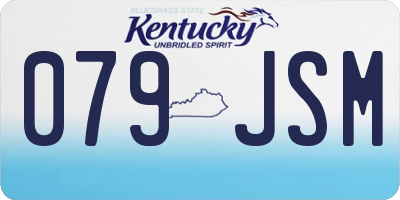 KY license plate 079JSM