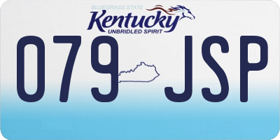 KY license plate 079JSP