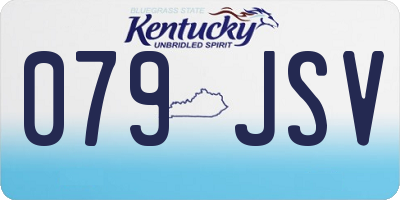 KY license plate 079JSV