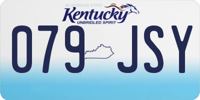 KY license plate 079JSY