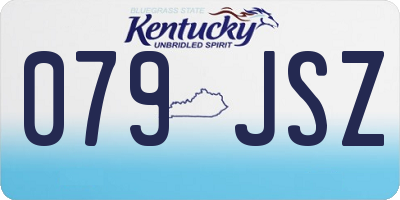 KY license plate 079JSZ