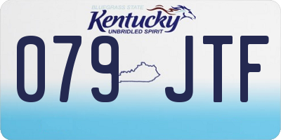 KY license plate 079JTF