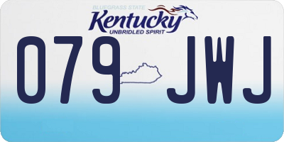 KY license plate 079JWJ