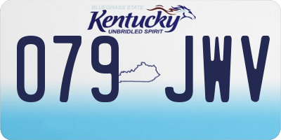 KY license plate 079JWV