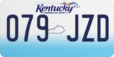 KY license plate 079JZD