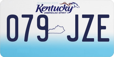 KY license plate 079JZE