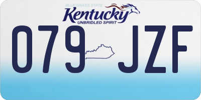 KY license plate 079JZF