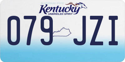 KY license plate 079JZI