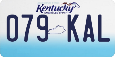 KY license plate 079KAL
