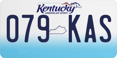 KY license plate 079KAS