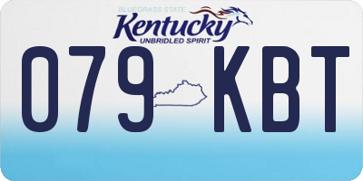 KY license plate 079KBT