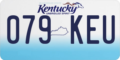 KY license plate 079KEU