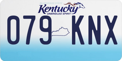 KY license plate 079KNX