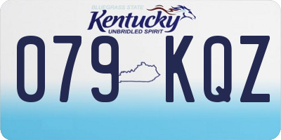 KY license plate 079KQZ