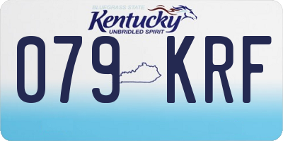KY license plate 079KRF