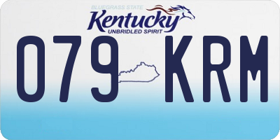 KY license plate 079KRM