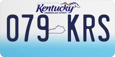 KY license plate 079KRS