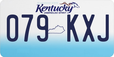 KY license plate 079KXJ