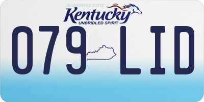 KY license plate 079LID