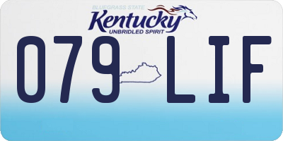 KY license plate 079LIF