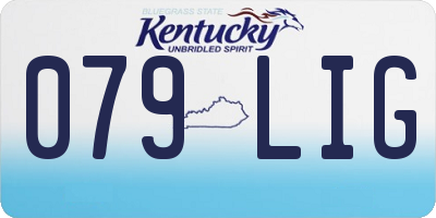 KY license plate 079LIG