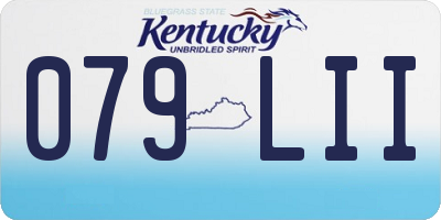 KY license plate 079LII