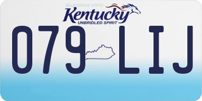 KY license plate 079LIJ