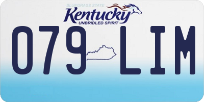 KY license plate 079LIM