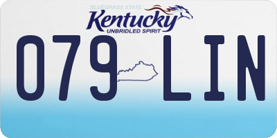 KY license plate 079LIN
