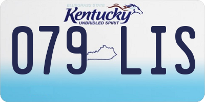 KY license plate 079LIS