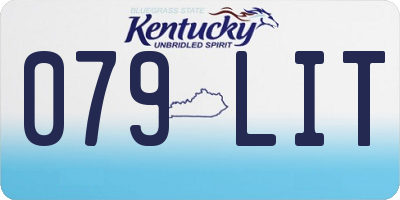 KY license plate 079LIT