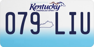 KY license plate 079LIU