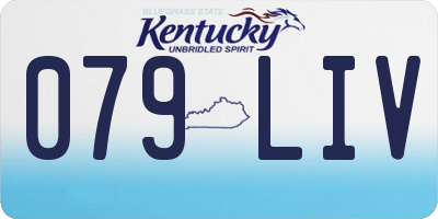 KY license plate 079LIV