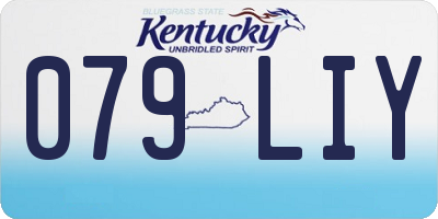 KY license plate 079LIY
