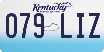 KY license plate 079LIZ