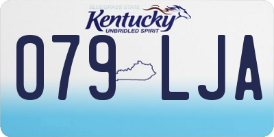 KY license plate 079LJA