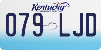 KY license plate 079LJD